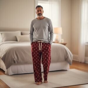 American Eagle Outfitters Pajama Pants Beer Steins Red Lounge Sleepwear Size L